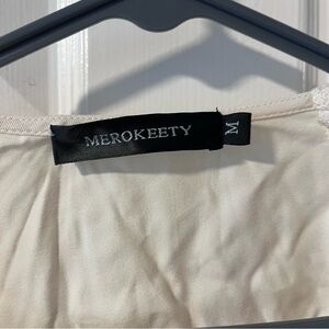 Merokeety Elegant Cream Two Piece Set